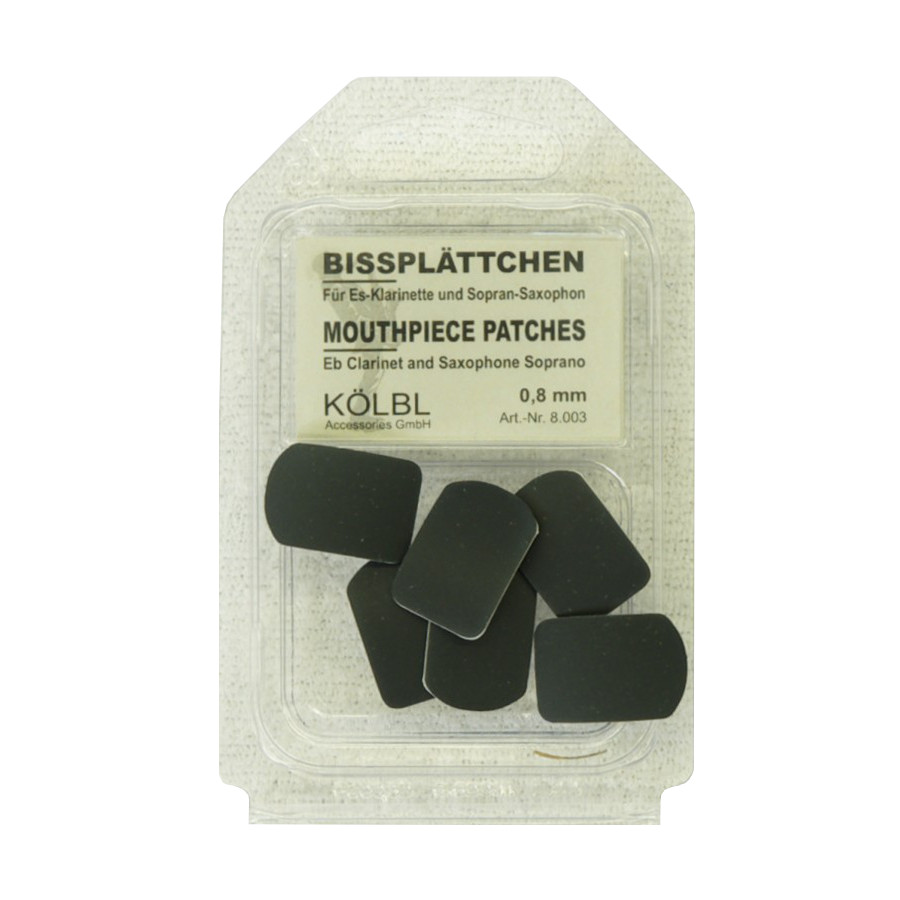 Mouthpiece Patches Eb Clarinet/Sop Sax, 0.8mm, pack 6 - Kolb